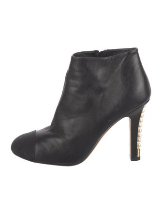 Chanel Interlocking CC Logo Leather Boots