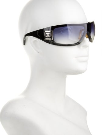 Chanel Interlocking CC Logo Shield Sunglasses