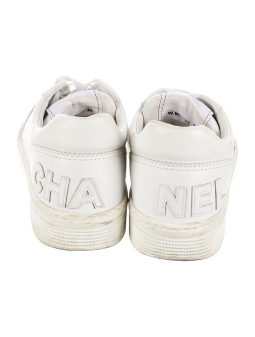Chanel Interlocking CC Logo Leather Sneakers