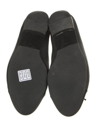 Chanel Interlocking CC Logo Leather Ballet Flats