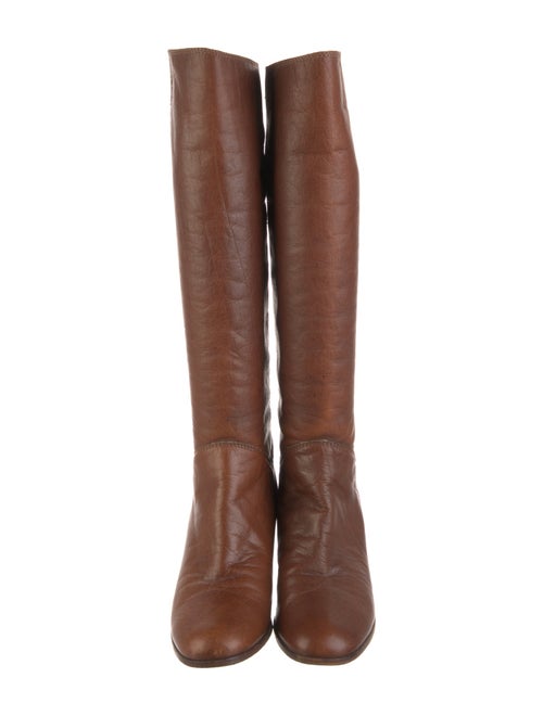 Chanel Interlocking CC Logo Leather Riding Boots