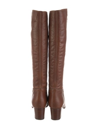 Chanel Interlocking CC Logo Leather Riding Boots