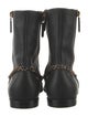 Chanel Interlocking CC Logo Leather Combat Boots