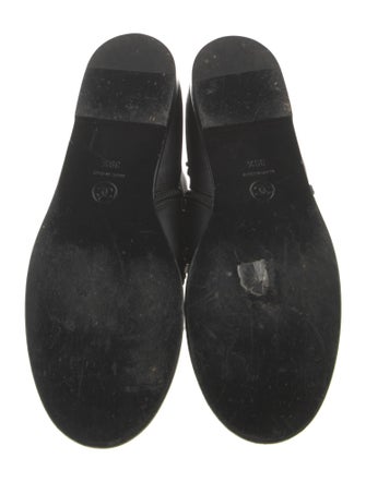 Chanel Interlocking CC Logo Leather Combat Boots