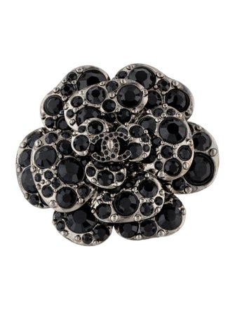 Chanel Strass CC Camellia Brooch Pendant