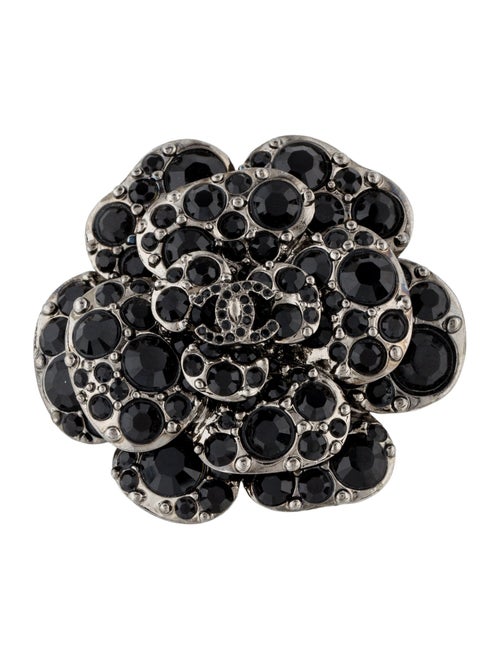 Chanel Strass CC Camellia Brooch Pendant