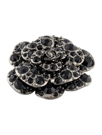 Chanel Strass CC Camellia Brooch Pendant