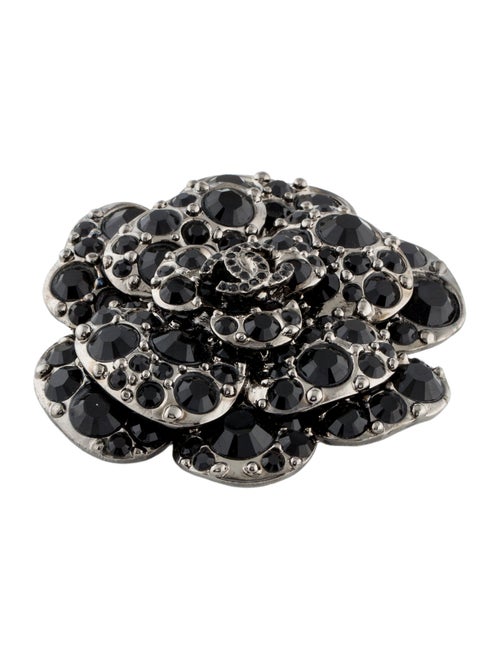 Chanel Strass CC Camellia Brooch Pendant