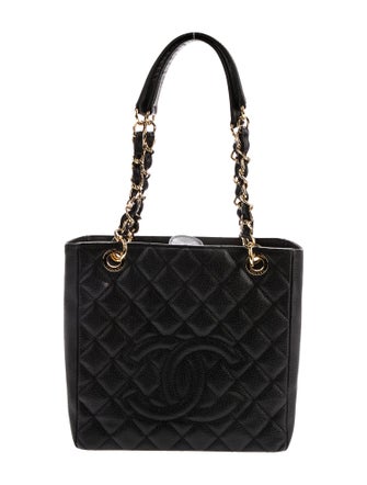Chanel Quilted Caviar Petite Shopping Tote
