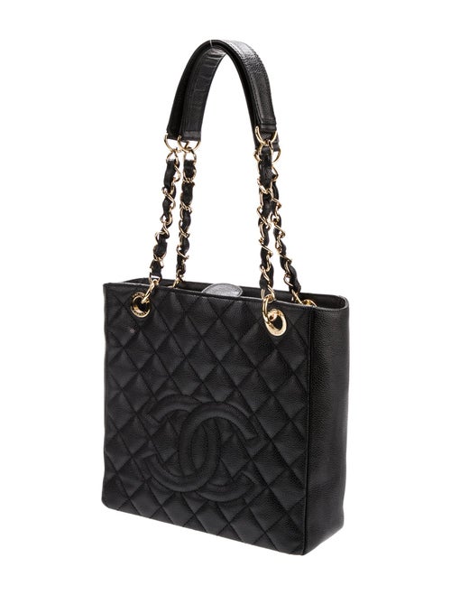 Chanel Quilted Caviar Petite Shopping Tote