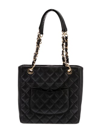 Chanel Quilted Caviar Petite Shopping Tote
