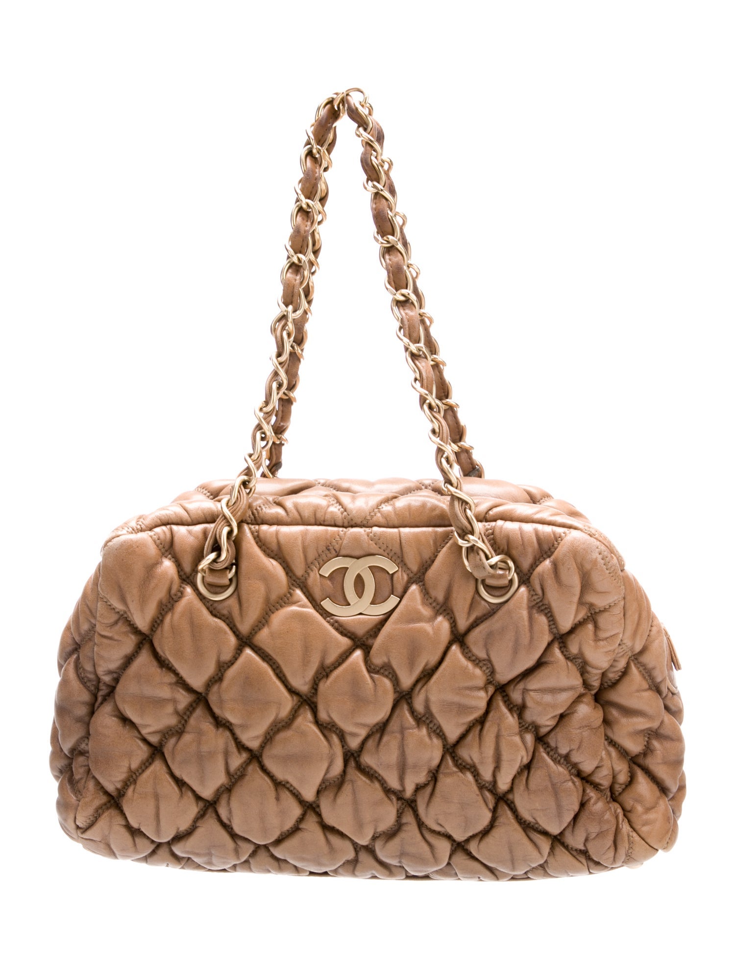 Chanel Quilted Lambskin Bubble Quilt Bowler
