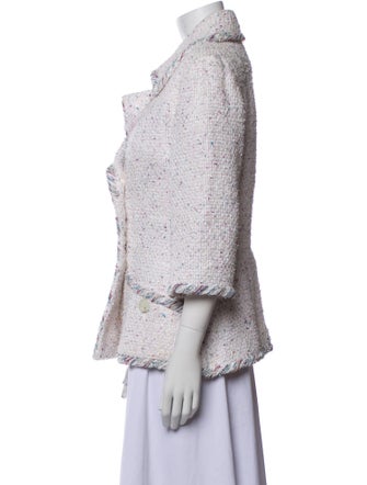 Chanel 2018 Tweed Pattern Faux Fur Jacket