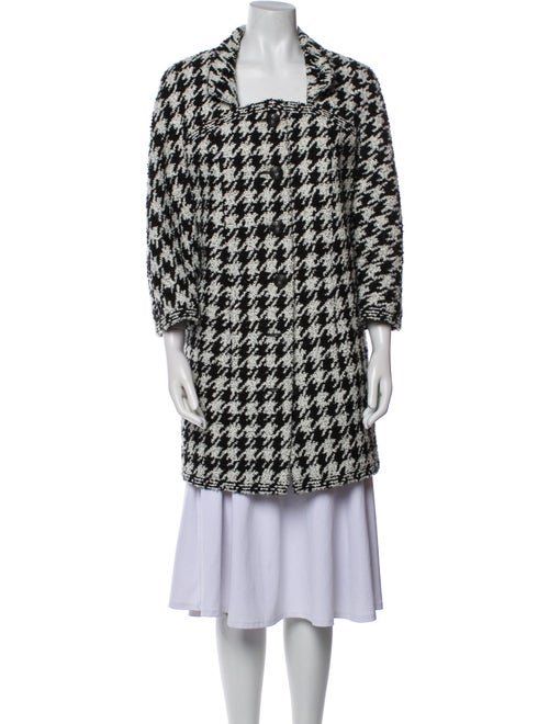 Chanel Houndstooth Print Coat