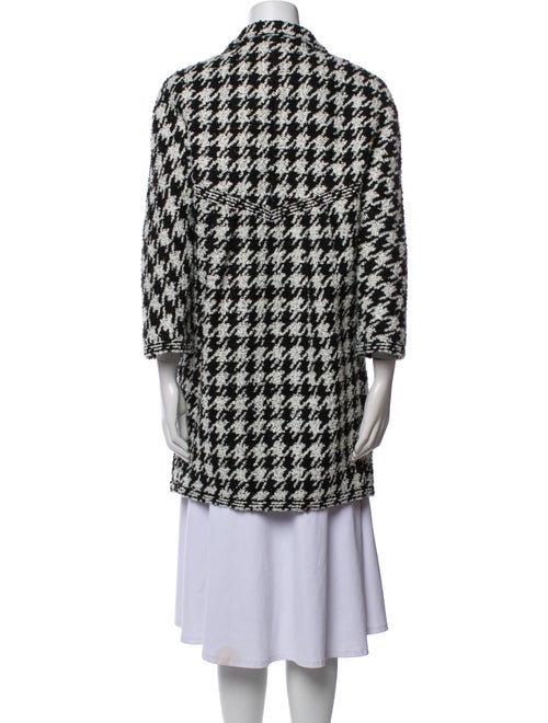 Chanel Houndstooth Print Coat