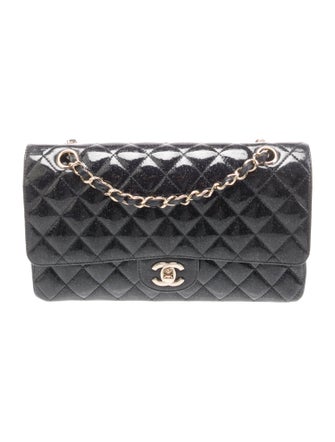 Chanel Quilted Glitter Medium Double Flap Bag