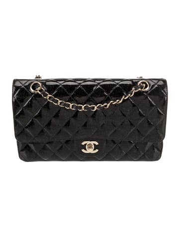Chanel Shoulder Bags Quilted Glitter Medium Double Flap Bag