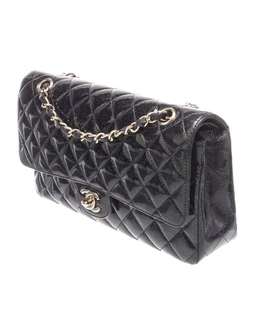 Chanel Quilted Glitter Medium Double Flap Bag