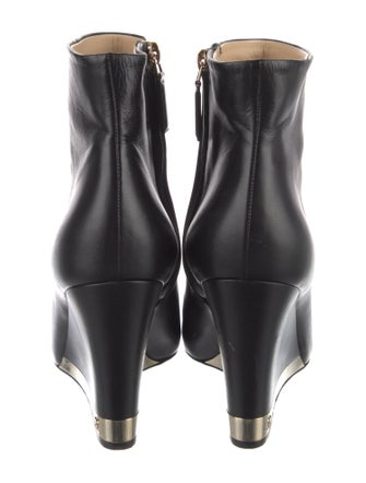 Chanel Interlocking CC Logo Leather Boots