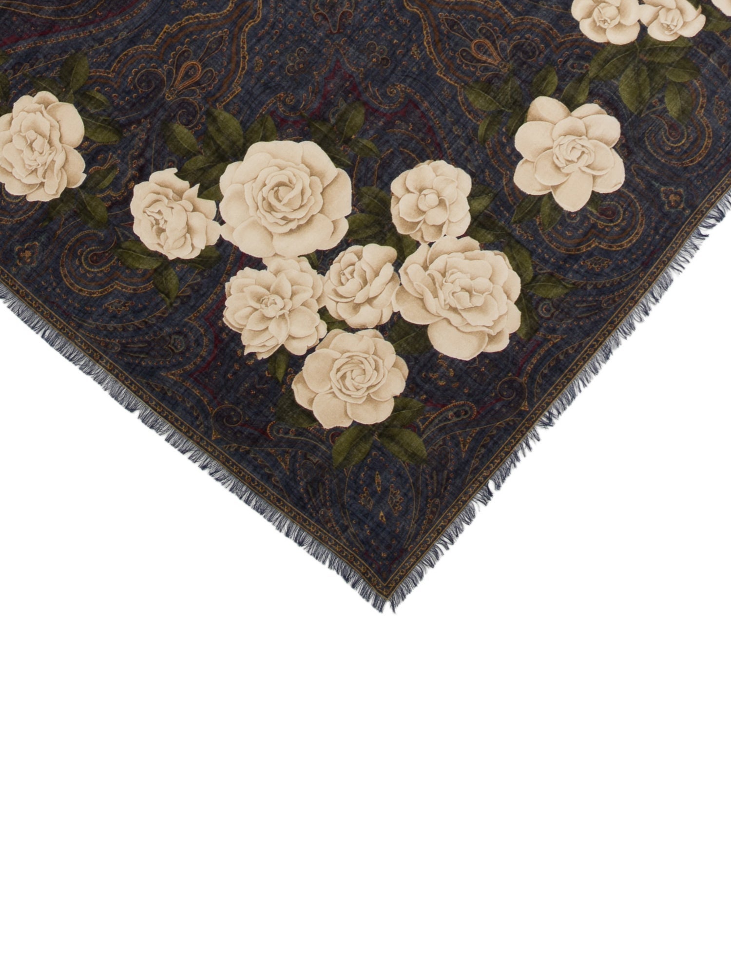 Chanel Silk Camellia Accent Scarf