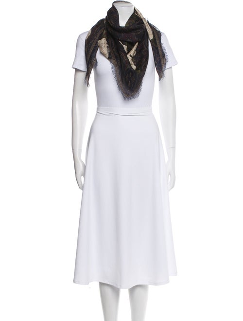 Chanel Silk Camellia Accent Scarf