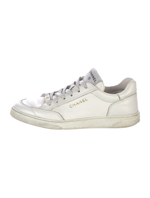 Chanel Interlocking CC Logo Calfskin Sneakers