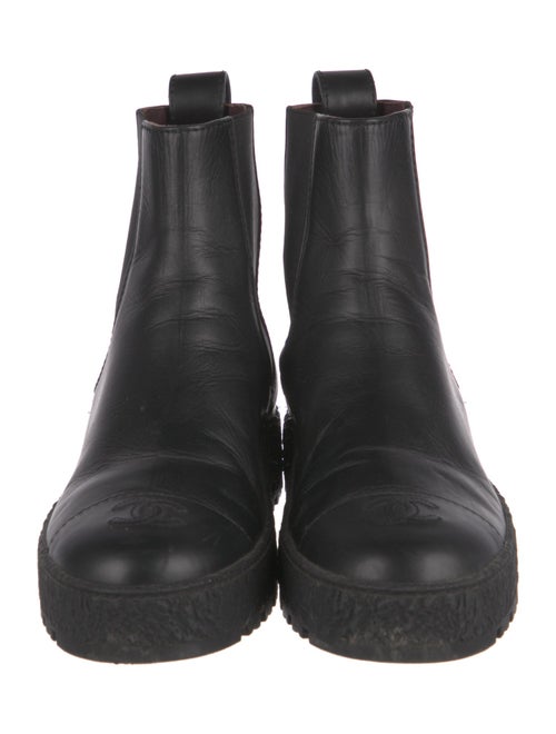 Chanel 2021 Interlocking CC Logo Chelsea Boots