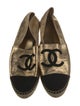 Chanel Interlocking CC Logo Leather Espadrilles