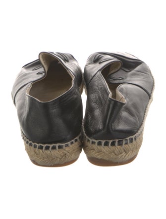 Chanel Interlocking CC Logo Leather Espadrilles