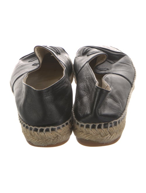 Chanel Interlocking CC Logo Leather Espadrilles