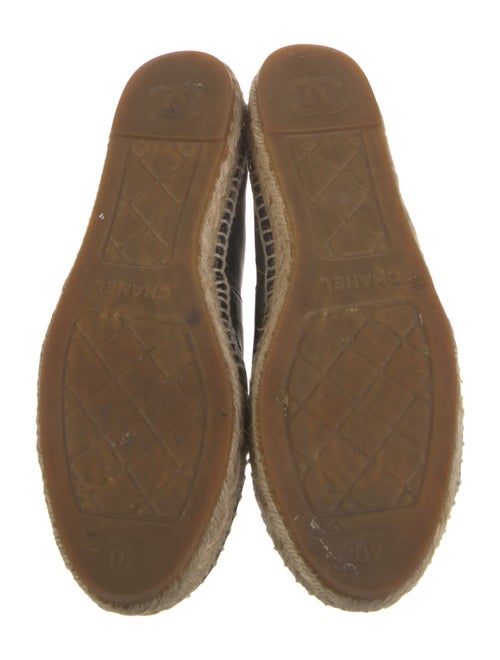 Chanel Interlocking CC Logo Leather Espadrilles