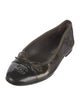 Chanel Interlocking CC Logo Patent Leather Ballet Flats