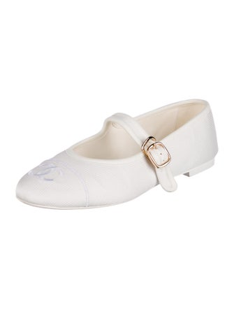 Chanel 2024 Interlocking CC Logo Mary Jane Flats
