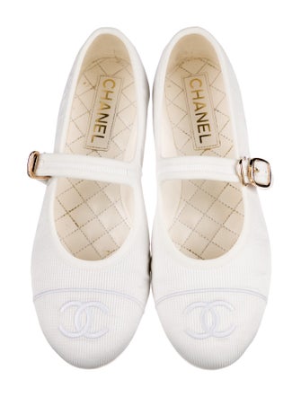 Chanel 2024 Interlocking CC Logo Mary Jane Flats