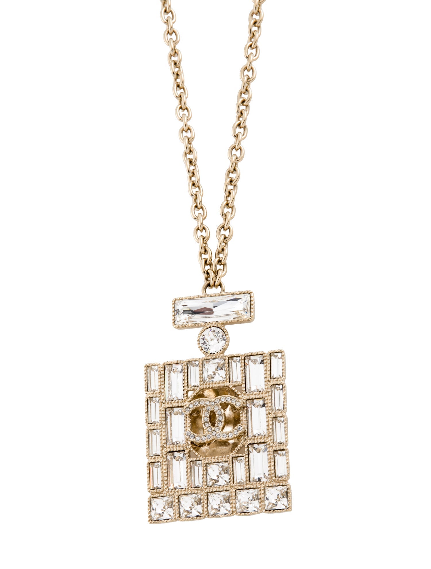 Chanel 2024 Strass CC Pendant Necklace