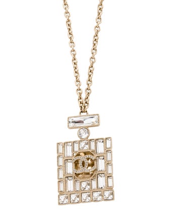 Chanel 2024 Strass CC Pendant Necklace