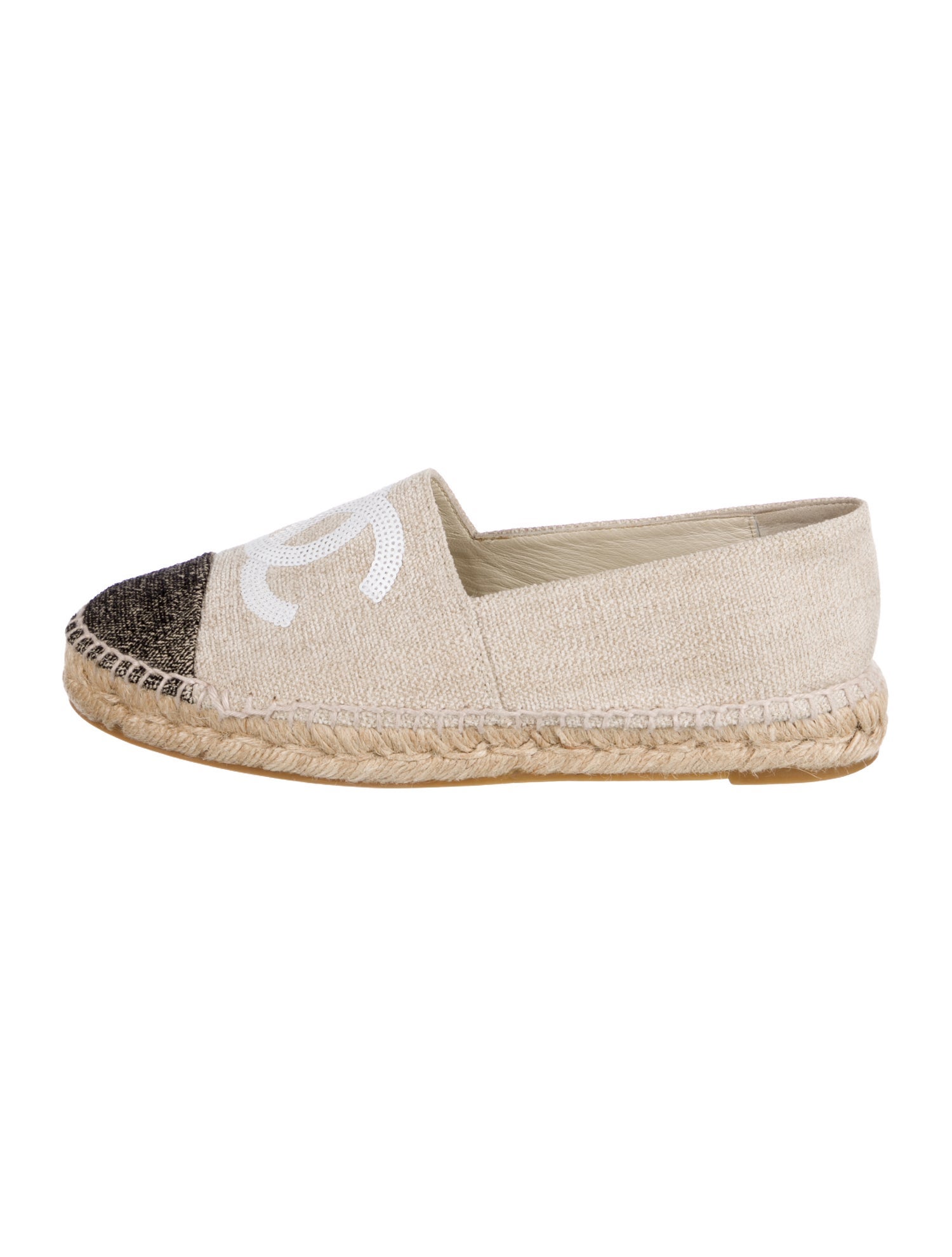 Chanel Interlocking CC Logo Canvas Espadrilles