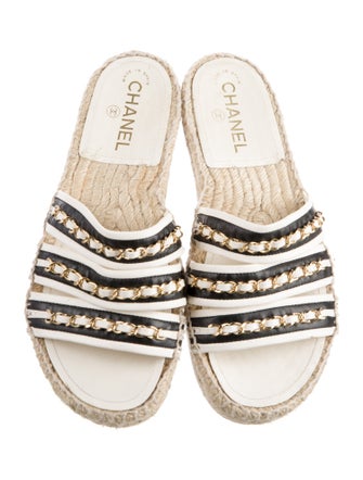 Chanel 2020 Chain-Link Accent Espadrilles
