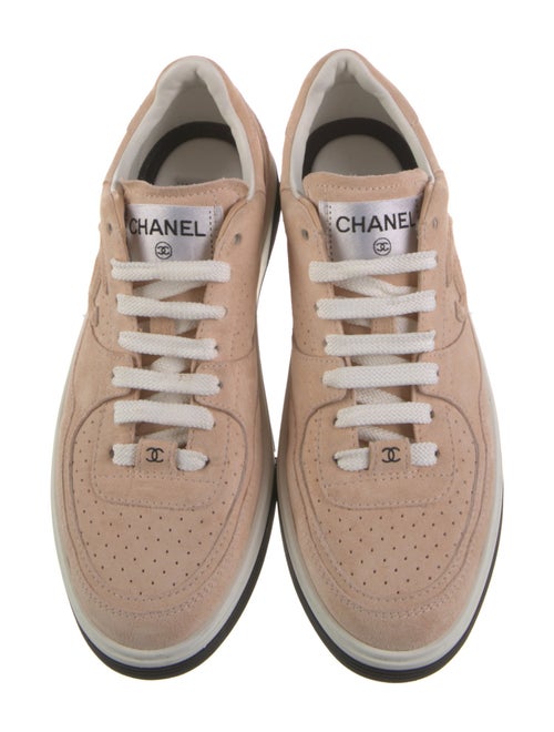Chanel Interlocking CC Logo Suede Sneakers