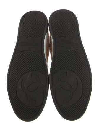 Chanel Interlocking CC Logo Suede Sneakers