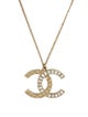 Chanel Strass CC Pendant Necklace