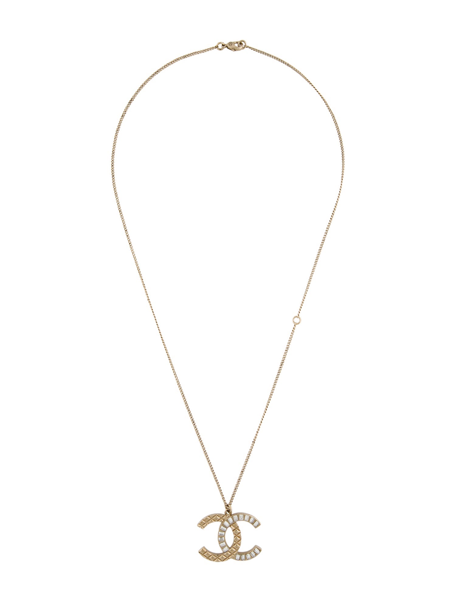 Chanel Strass CC Pendant Necklace