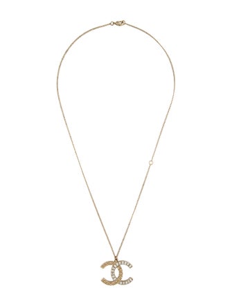Chanel Strass CC Pendant Necklace
