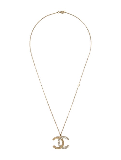 Chanel Strass CC Pendant Necklace
