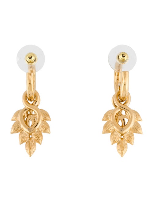 Chanel 2022 Strass CC Drop Earrings