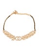 Chanel 2022 Strass & Leather CC Choker