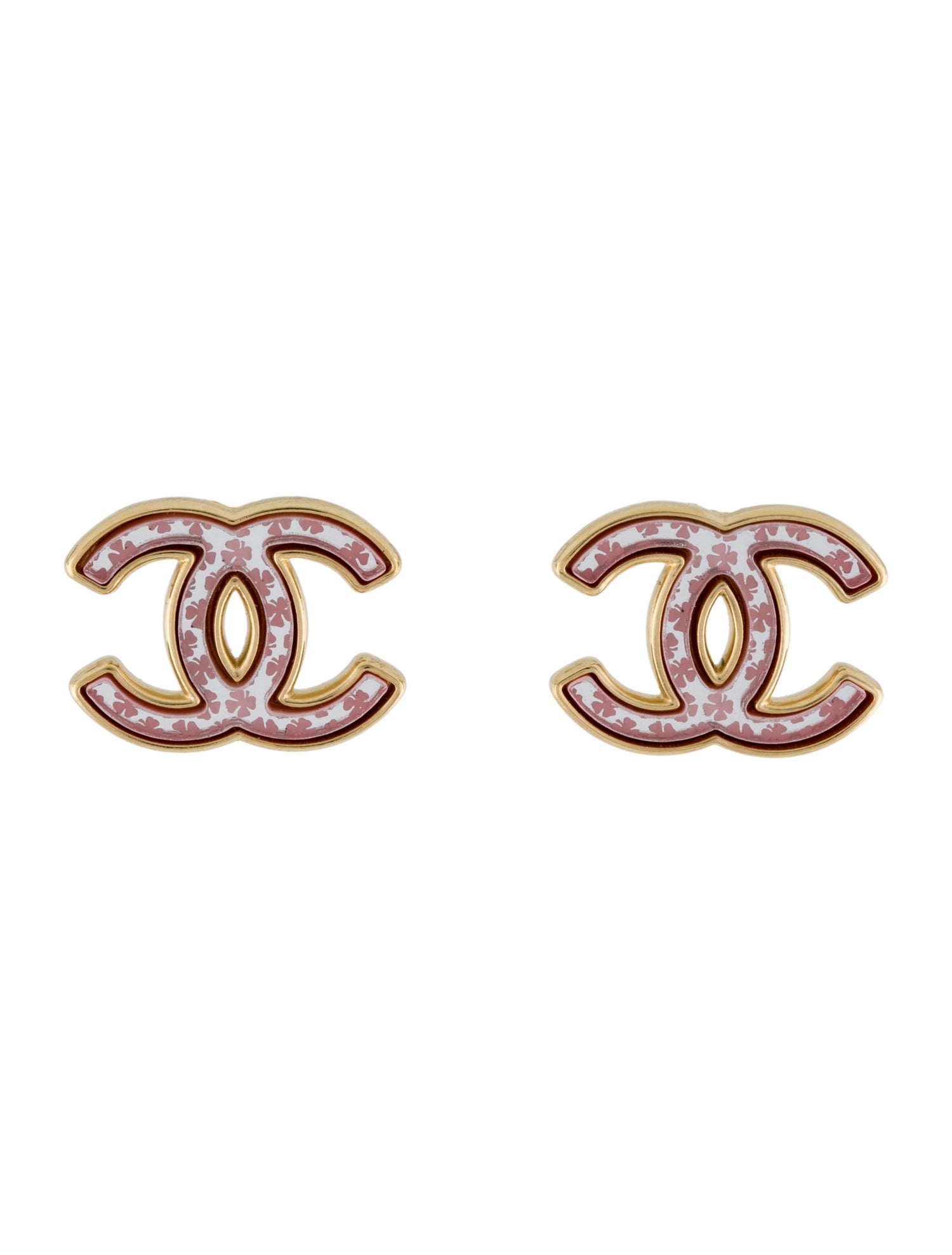 Chanel 2024 Resin CC Stud Earrings