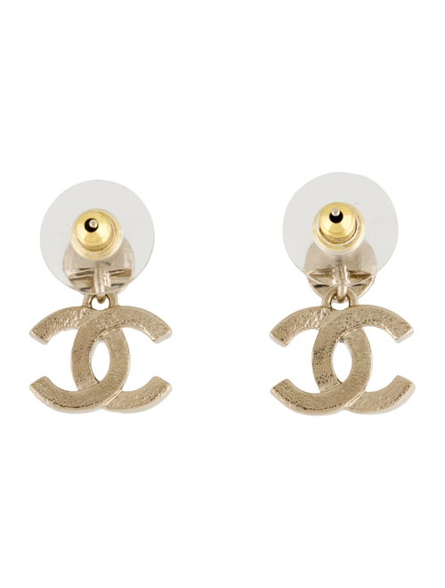 Chanel 2025 Strass CC Drop Earrings