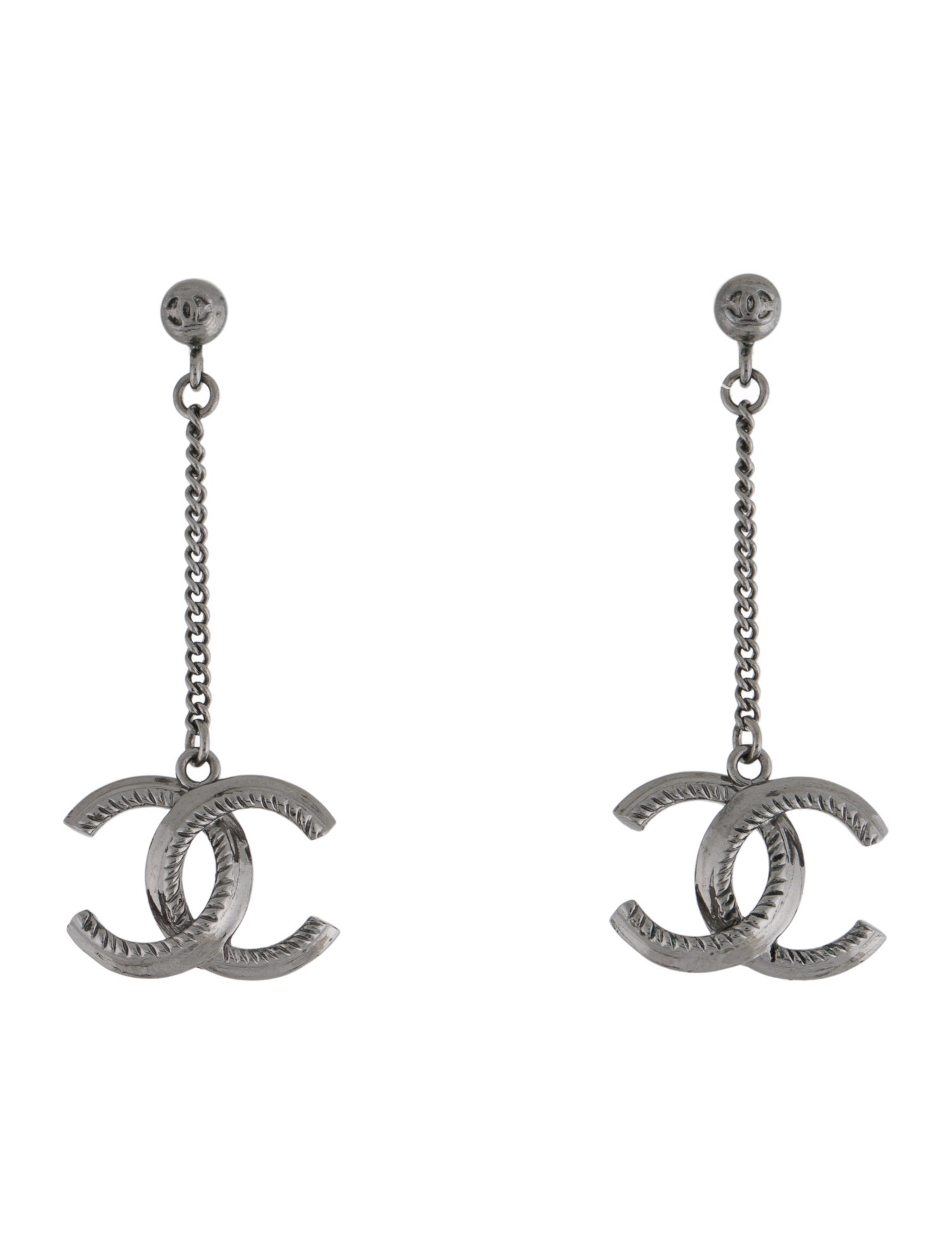 Chanel CC Drop Earrings