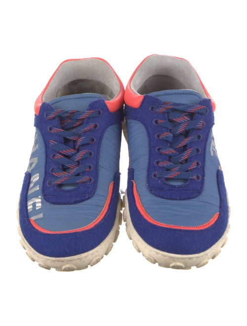 Chanel Interlocking CC Logo Suede Sneakers